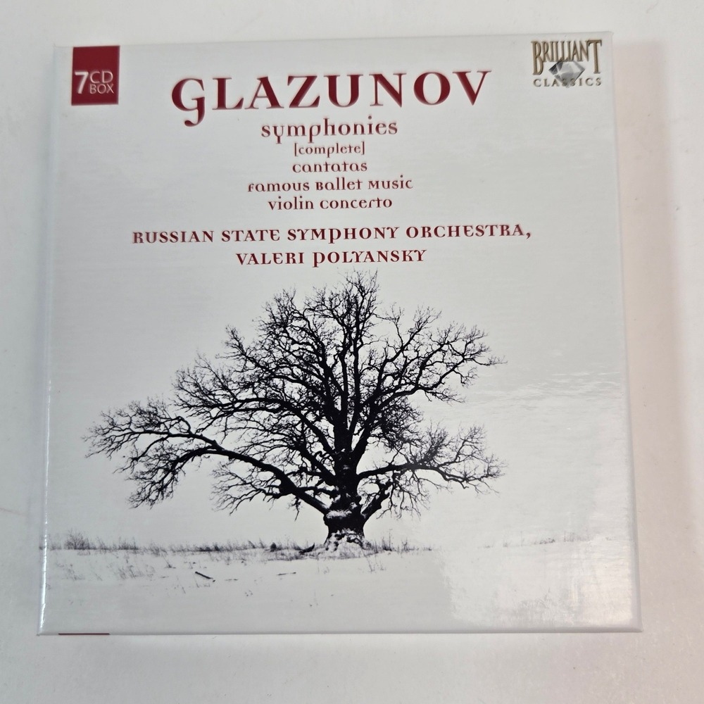 Glazunov Complete Symphonies Valeri Polyansky 7 CD Brilliant Classics VG+/NM